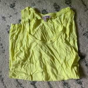 *soldJuicy couture yellow tank top blouse flowy XS